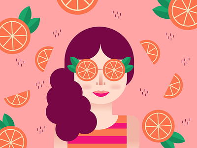 Vitamin C girl media naranja naranja orange life orange slices oranges pink pool day snacks summer wedges woman