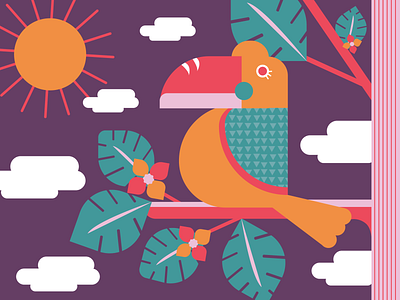 Tropical Toucan bird birds of prey dreams exotic experiment exploration explore fun funky good vibes illustration jungle pink summer summertime sunny sunny day toucan tropical tropical leaves