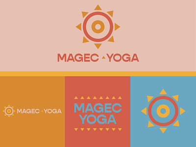 Magec Yoga Logo branding island logo modern sun sun logo tribal yoga