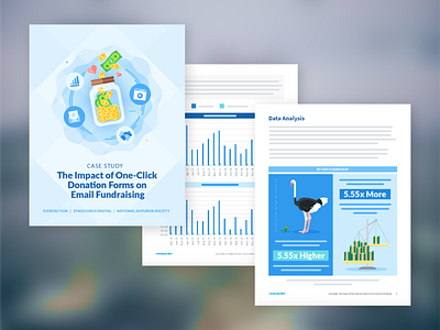 One-Click Donation Forms 2019 case study content design design download ebook editorial editorial illustration everyaction illustration layout marketing pdf