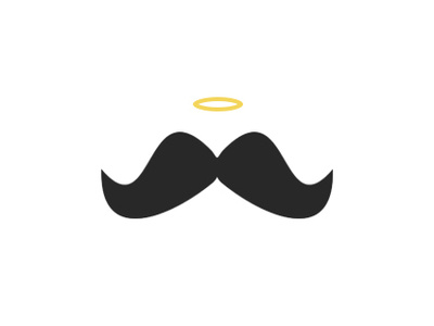 Father, Mustache Angel angel father illustrator logo mustache