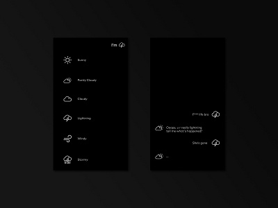Weather Chat app chat chat app minimal ui weather