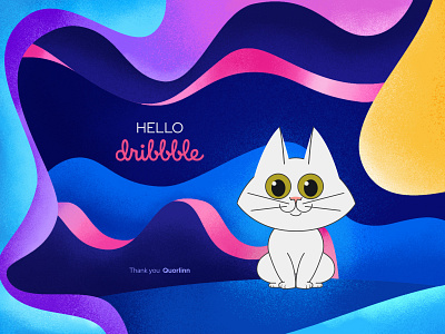 Hello, Dribbble! belarus design hello hellodribbble illustration katepredko new predko