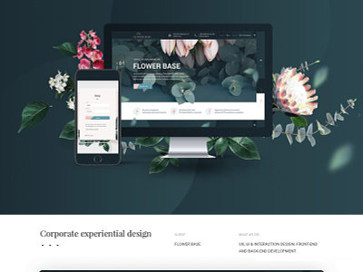 Flower Base 358 design ui uiux ux web web design web development