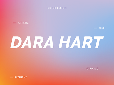 Color Design for Hyper Creative Body Coach and Singer Dara Hart artistic bold branding color color design creative design dynamic visual identity