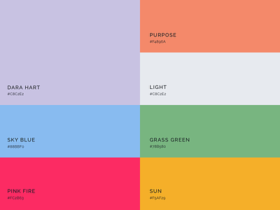 Color Design for Dara Hart bold branding bright color color design design visual identity