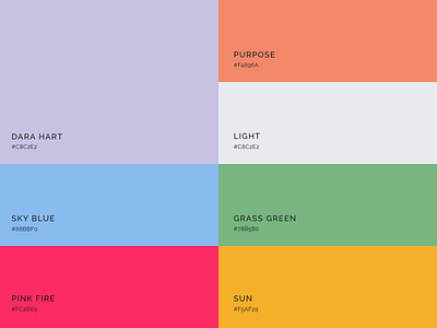 Color Design for Dara Hart bold branding bright color color design design visual identity