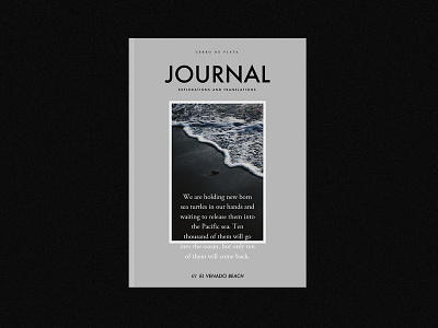 Journal by Cerro de Plata black branding content design editorial design flatlay honduras pacific ocean photography sea sea turtles visual identity