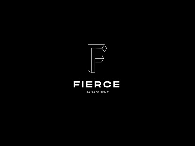 Fierce Model Managament Logo black f fierce honduras logo logo alphabet logo design management model sans serif typography visual identity