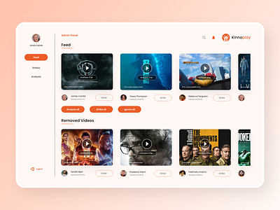 Kinnoplay admin app branding dashboard design figma illustration illustrator logo typography ui uiux