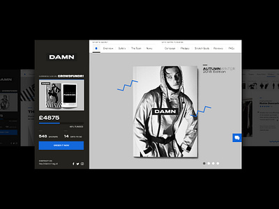 DAMN Mag | Fundraiser Home Page Design