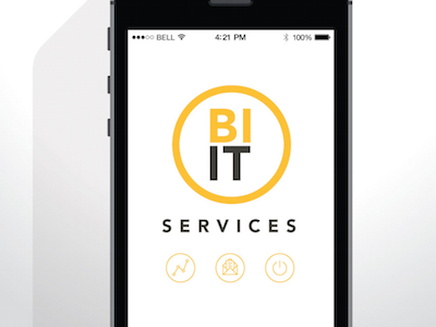 BI-IT Services Login business circle flat icons iphone it login redesign technology yellow