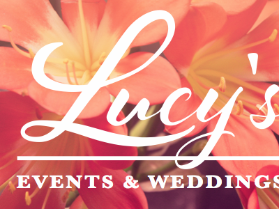 Lucy's Events & Weddings Logo Concept calligraphy events flowers logo lucy planning wedding planner weddings