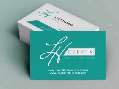 LH Events Logo Concept business cards calligraphy events logo planning wedding planner weddings