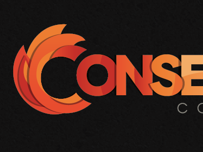 Consecrate Conference christian conference fire flame layers logo red typography