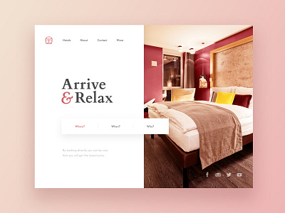 Hotel Chain Website Concept | web app design flat minimal typography ui ux web website