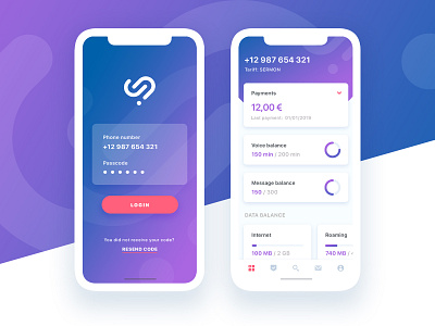 Telecom Mobile App Concept | iOS app