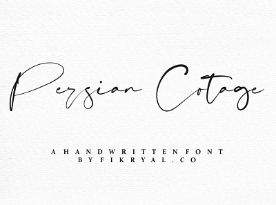Persian Cotage advertisements branding design font invitation label logo magazine script lettering tittle