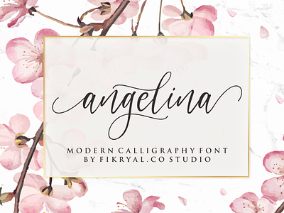 angelina advertisements branding design font invitation label logo magazine script lettering tittle