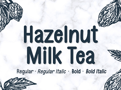 Hazelnut Milk Tea Sans Serif Font Family