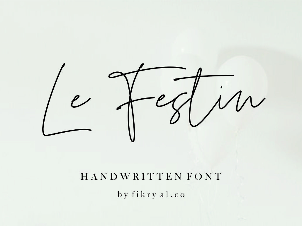 Le Festin // handwritten font by Muhamad Fikry Nuralif on Dribbble