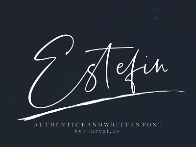 Estefin branding chic design font graphic handwritten logo love magazine mockup script lettering signature