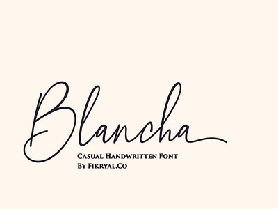 Blancha - Casual Handwritten Font