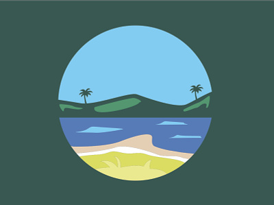 Mountain and sea advertisements branding design icon illustration logo ux vector