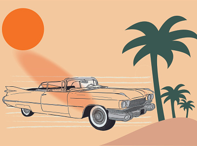 Sunset on the road app branding design icon illustration invitation logo tittle ux vector