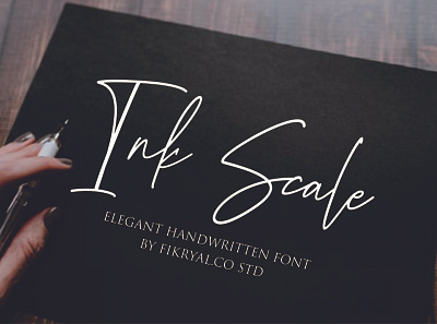 Ink Scale - Handwritten font advertisements branding design font invitation label logo magazine script lettering tittle