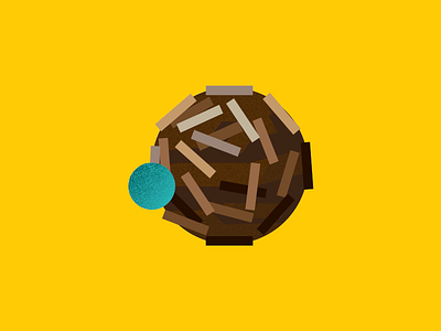 Chocolate truffle planet - Odocemundodebia brazilian candy candy design illustration symbol vector