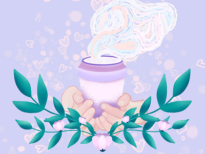 Dreams about the coffee cup art coffee coffee cup design dream procreate procreate art