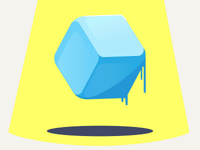 Stealing ice cube by aliens ice вектор икона иллюстрация лого