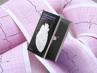 Metabolic Modulators Book arty atrial fibrilation blind print book design book layout book layout design dissertation doctor dragan opacic emboss embossed embossing graphic design graphic designer heart illustation medical metabolic modulators purple unique