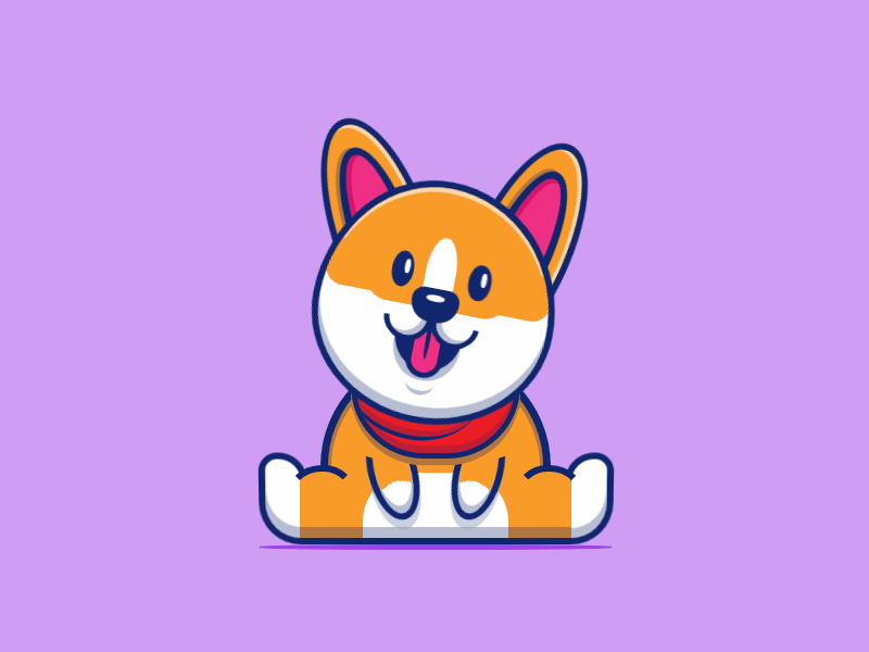 Puppy animation css design dog flat html illustration puppy web