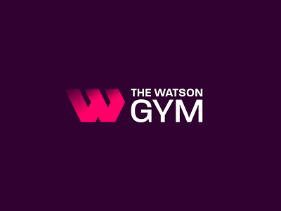 The Watson Gym – Logo & Identity Design branding clean design fitness branding fitness logo flat gradient gym gym logo identity design inspiration logo logo design minimal pink logo training w lettermark w logo weight logo workout