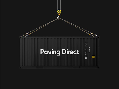 Paving Direct – Identity Design architect architecture black bold brand identity builder building container engineering identity logo logo design masculine paving square strong