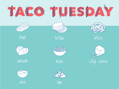 Taco Tuesday Illustrations illustration vector