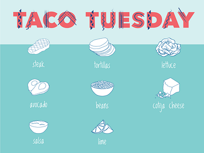 Taco Tuesday Illustrations