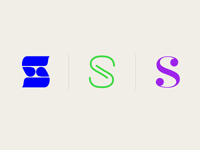 Three S's branding color form typogaphy