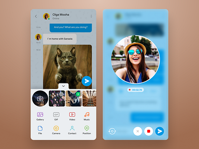 Telegram concept redesign android app blue chat chatting clean concept messaging messanger redesign telegram ui ux whatsapp