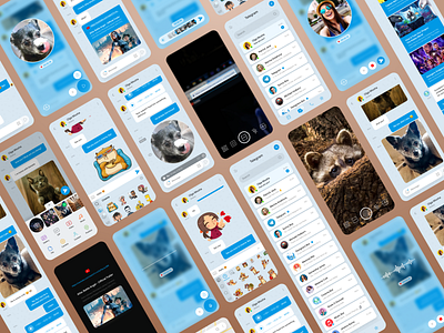 Telegram concept redesign android app blue chat chatting clean clear concept messaging messanger redesign sketch telegram ui ux whatsapp