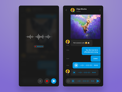 Telegram concept redesign (Dark mode)