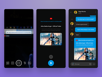 Telegram concept redesign (Dark mode)