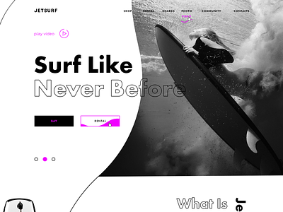 Jetsurf Landing Page Web Site colorful design design illustrator jetsurf likes logo minimal ocean photoshop sea surf surfing symbol ui ux video web web design web design website