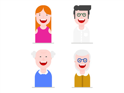 Family character characterdesign drawing flat design illustration vector