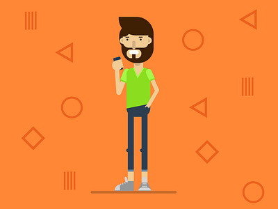 Hipster character characterdesign design drawing flat design illustration vector