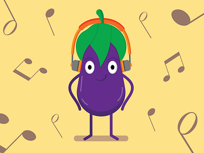 Aubergine listen to music