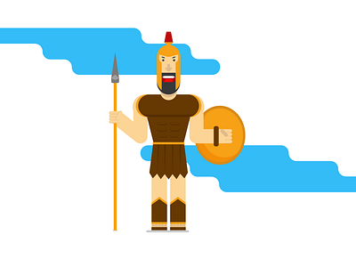 Gladiator character characterdesign drawing flat design illustration vector