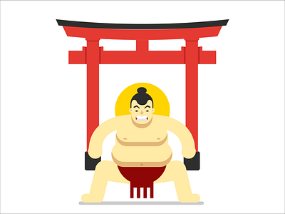 Sumo character characterdesign design drawing flat flat design graphicdesign illustration vector